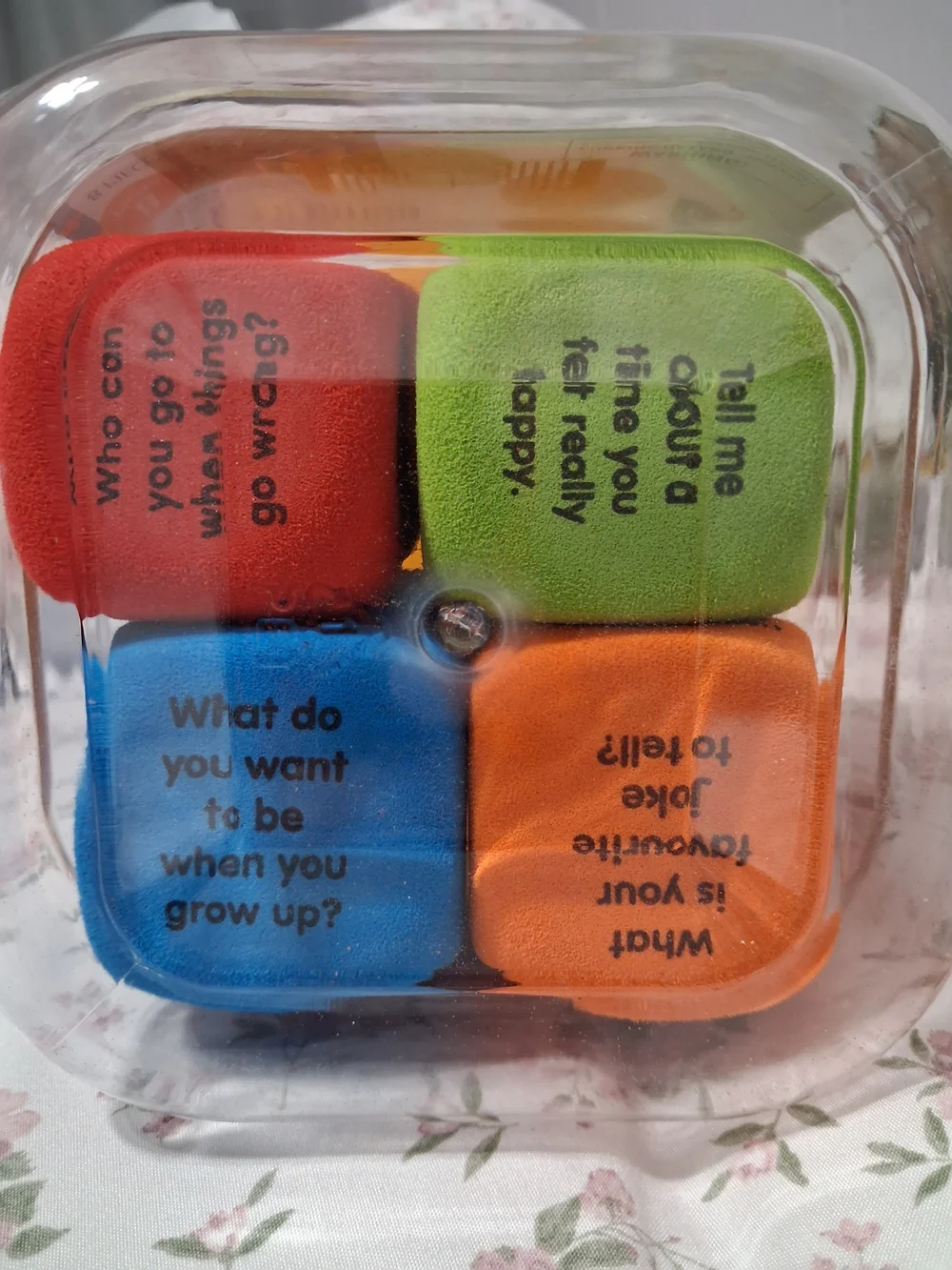 Conversation Dice Set - Orange & Blue